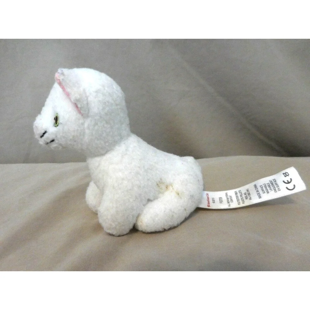 American Girl Doll Rebecca's White Kitten Cat Pet Plush 2013 F9709‎